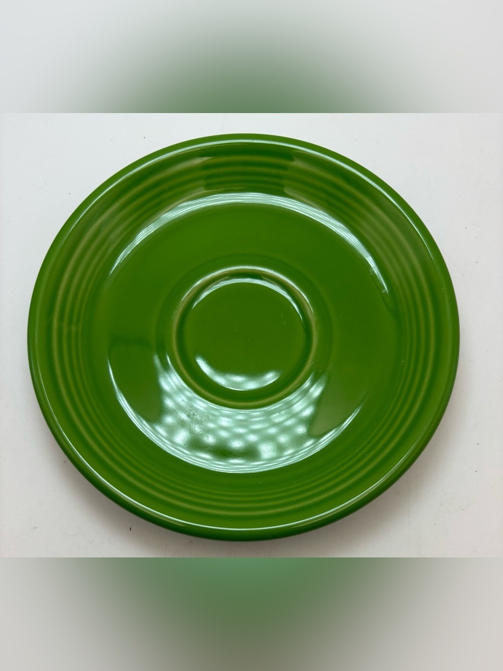 Vintage Fiesta Green Saucer Plate 6” Homer Laughlin Fiesta Ware Lead Free USA